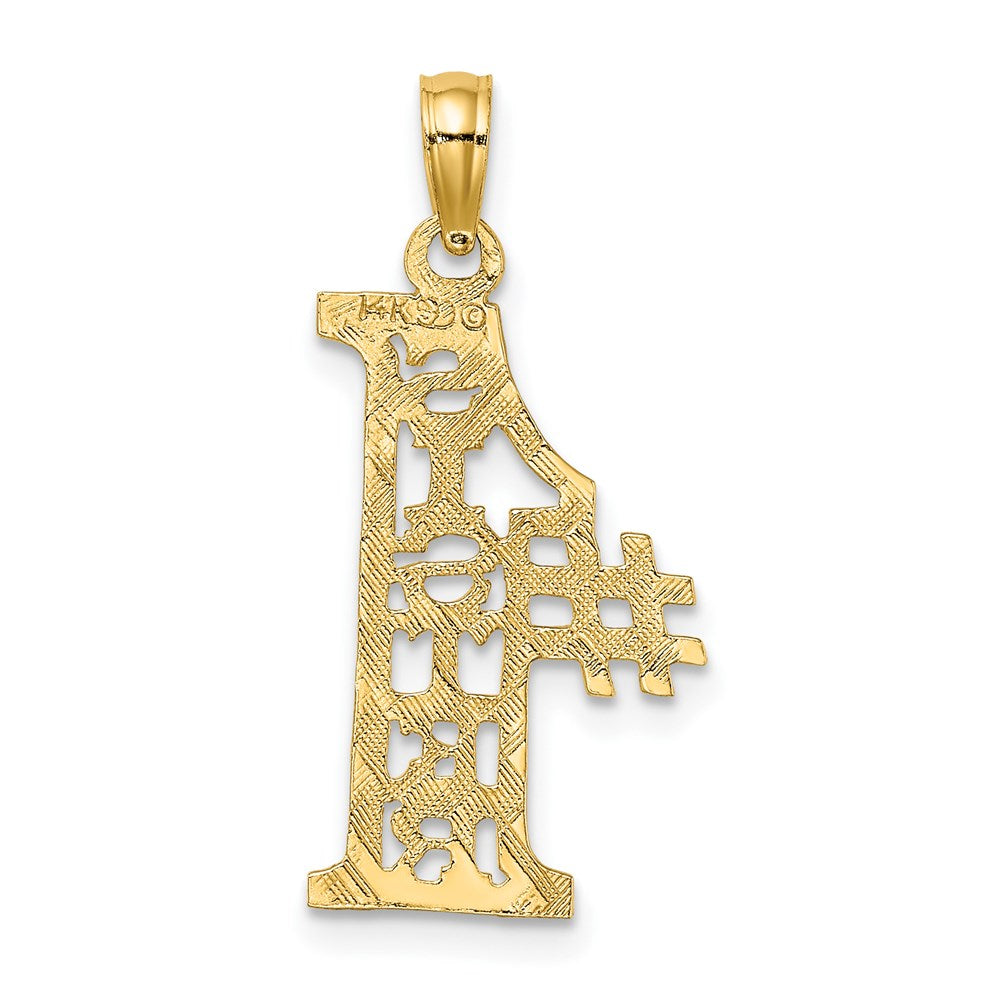 14k #1 SISTER Charm