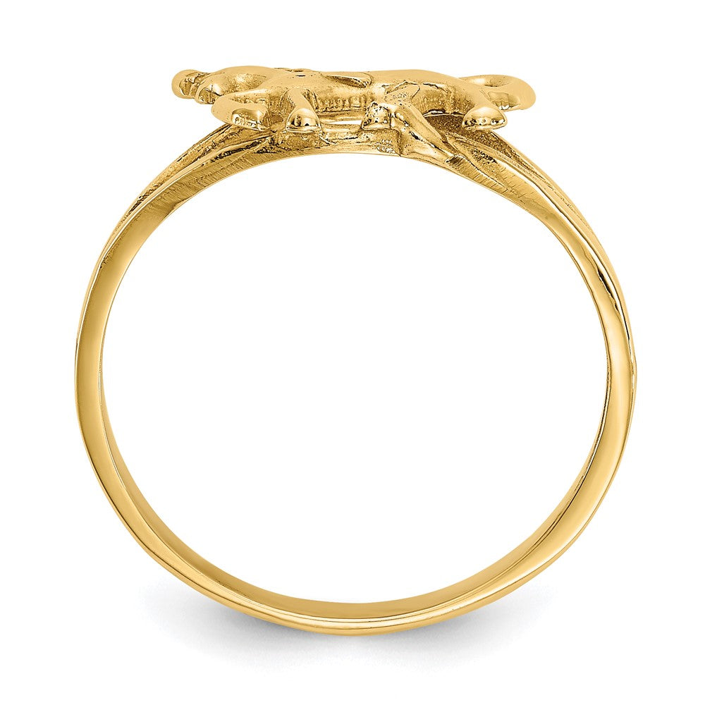 14k Polished Horse Ring Size 5.75