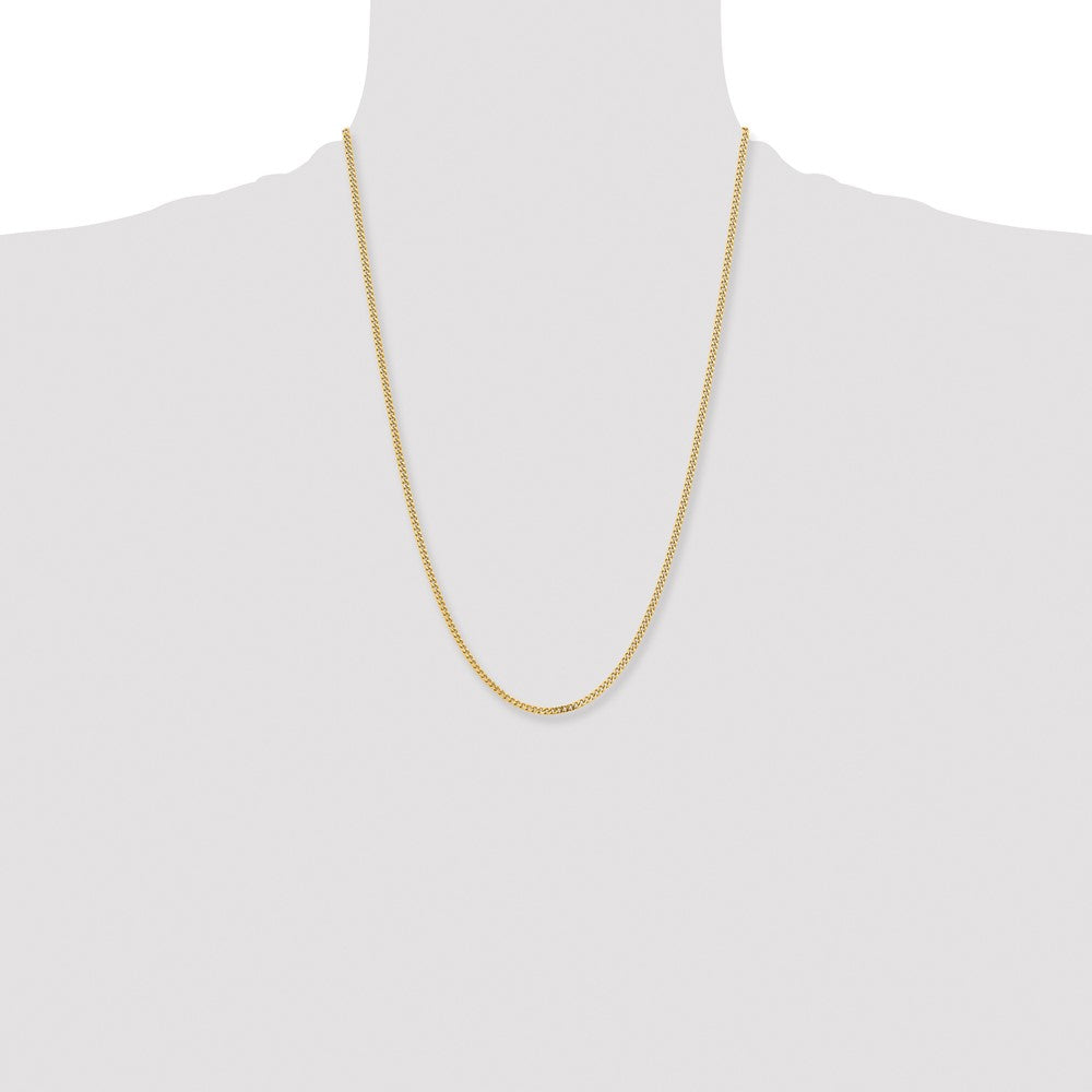Stainless Steel Polished Yellow IP-plated 3mm 24in Curb Chain