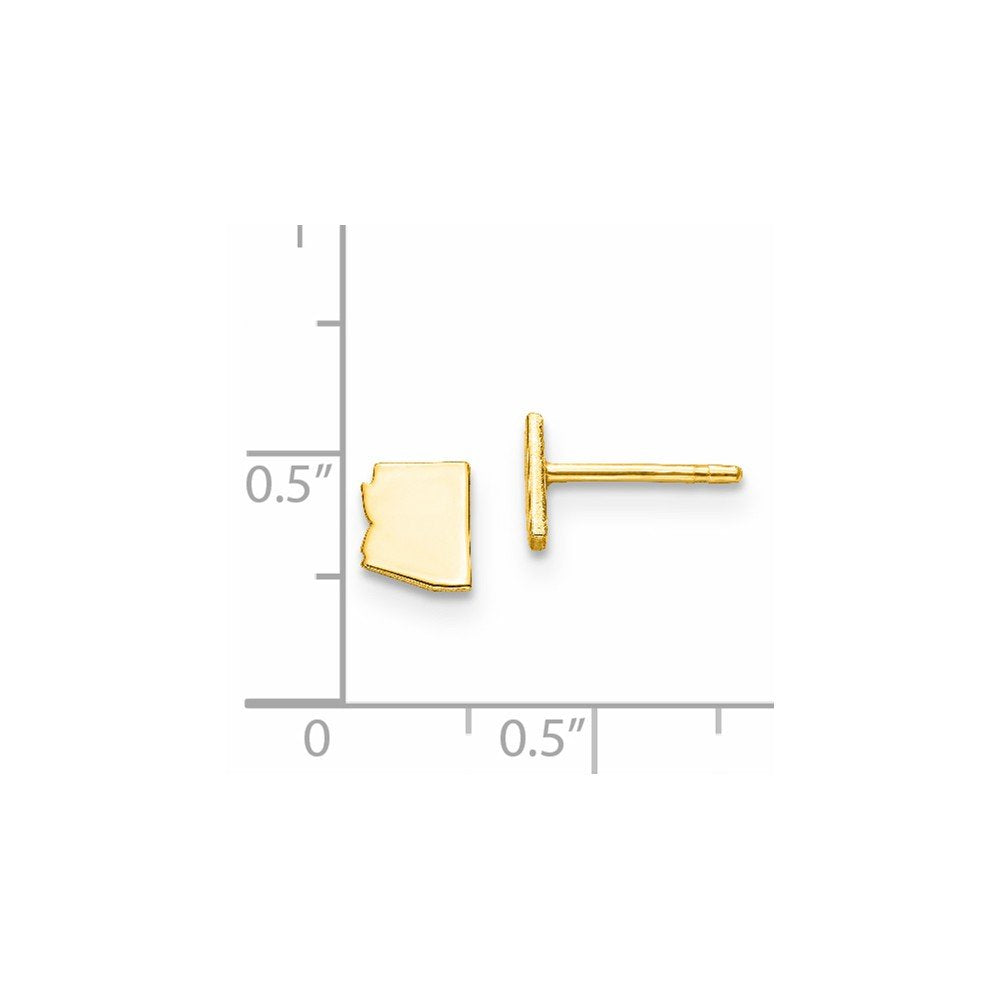 Sterling Silver/Gold-plated Arizona State Earrings