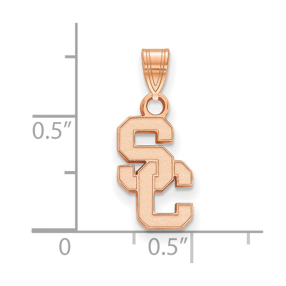 14k Rose Gold University of Southern California S-C Small Pendant