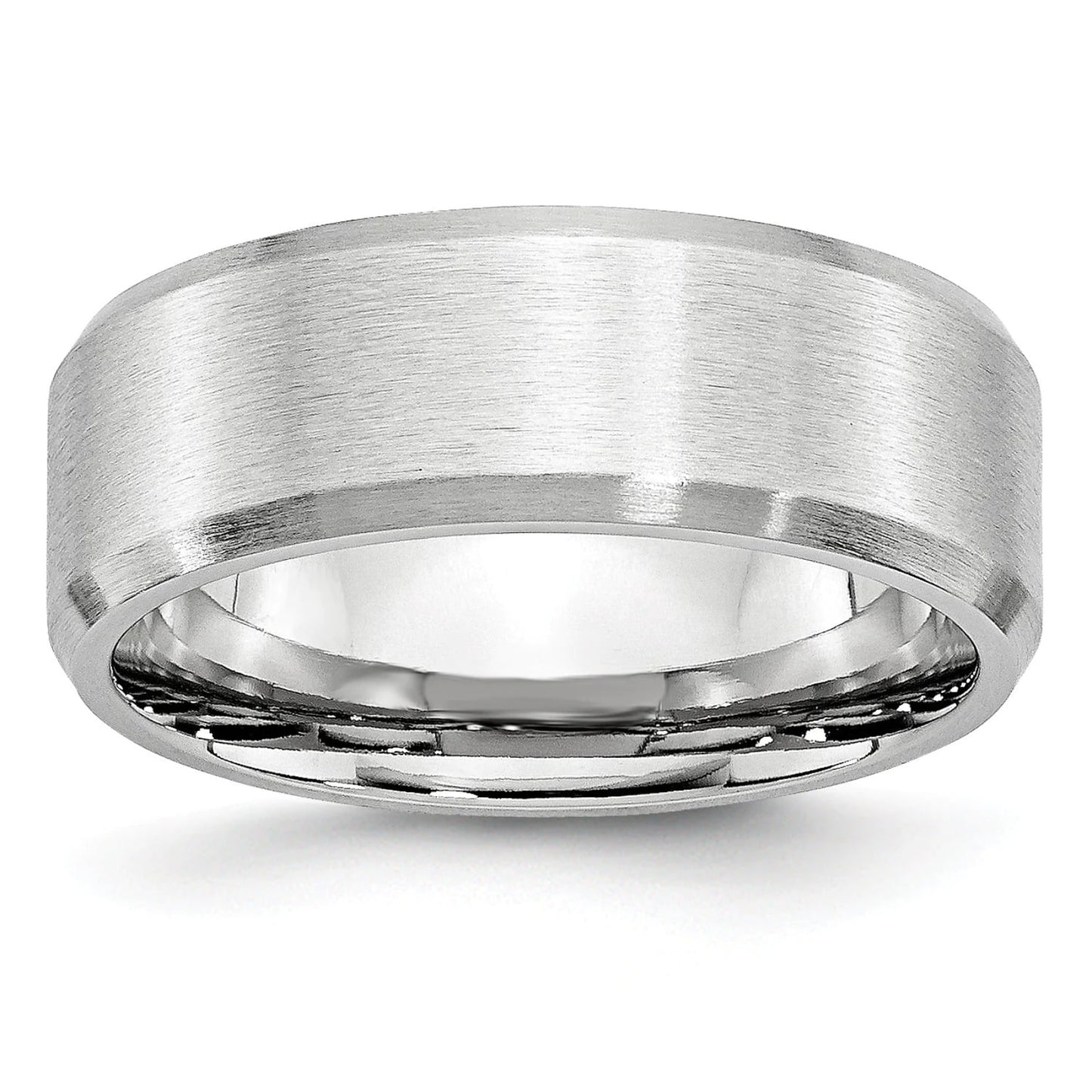 Chisel Cobalt Beveled Edge Satin 8mm Band