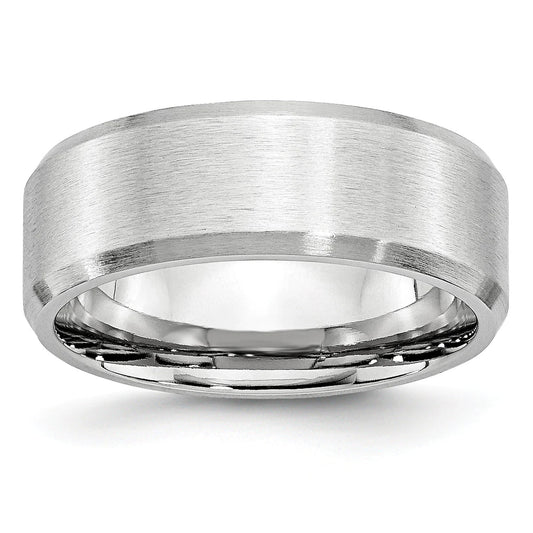 Chisel Cobalt Beveled Edge Satin 8mm Band