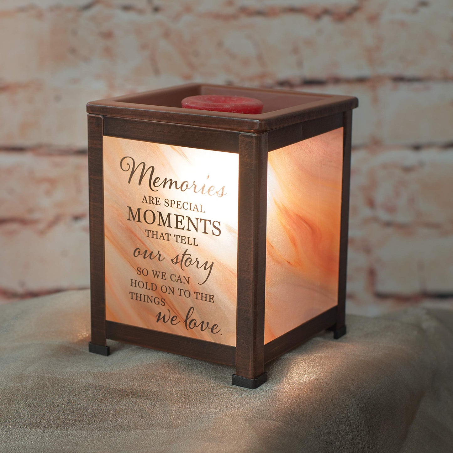 Memories Are Special Moments. Light-Up Glass Lantern Scented Wax Warmer QGM22855