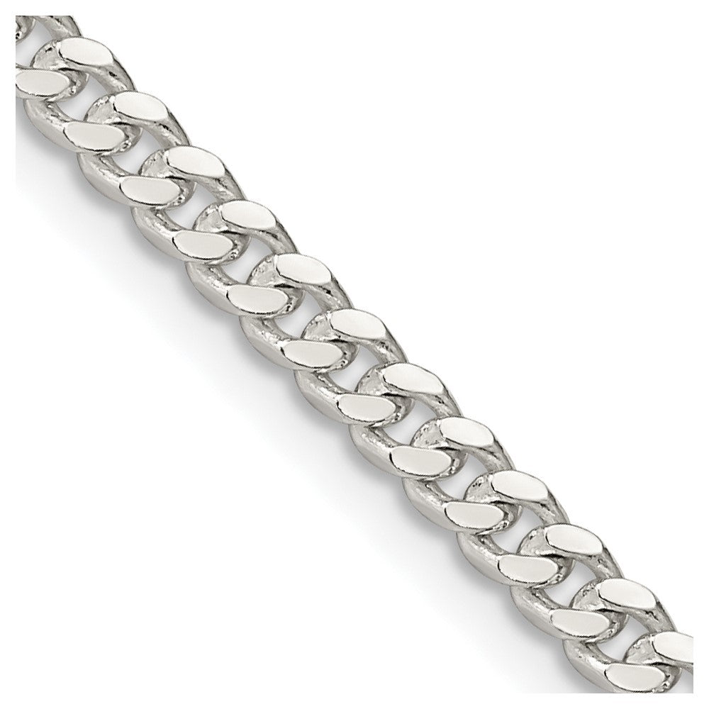 Sterling Silver 3.25mm Domed Curb Chain 18 Inches