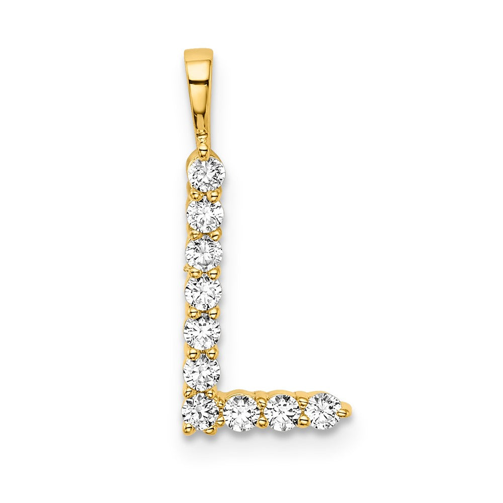 14KY Large Initial L Diamond Pendant