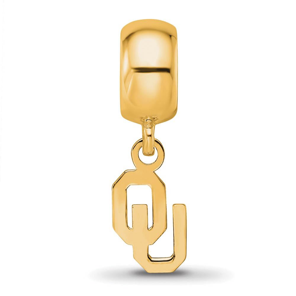 Logoart Sterling Silver Gp the University Of Oklahoma Bead Charm Extra Small Dangle Female Adult
