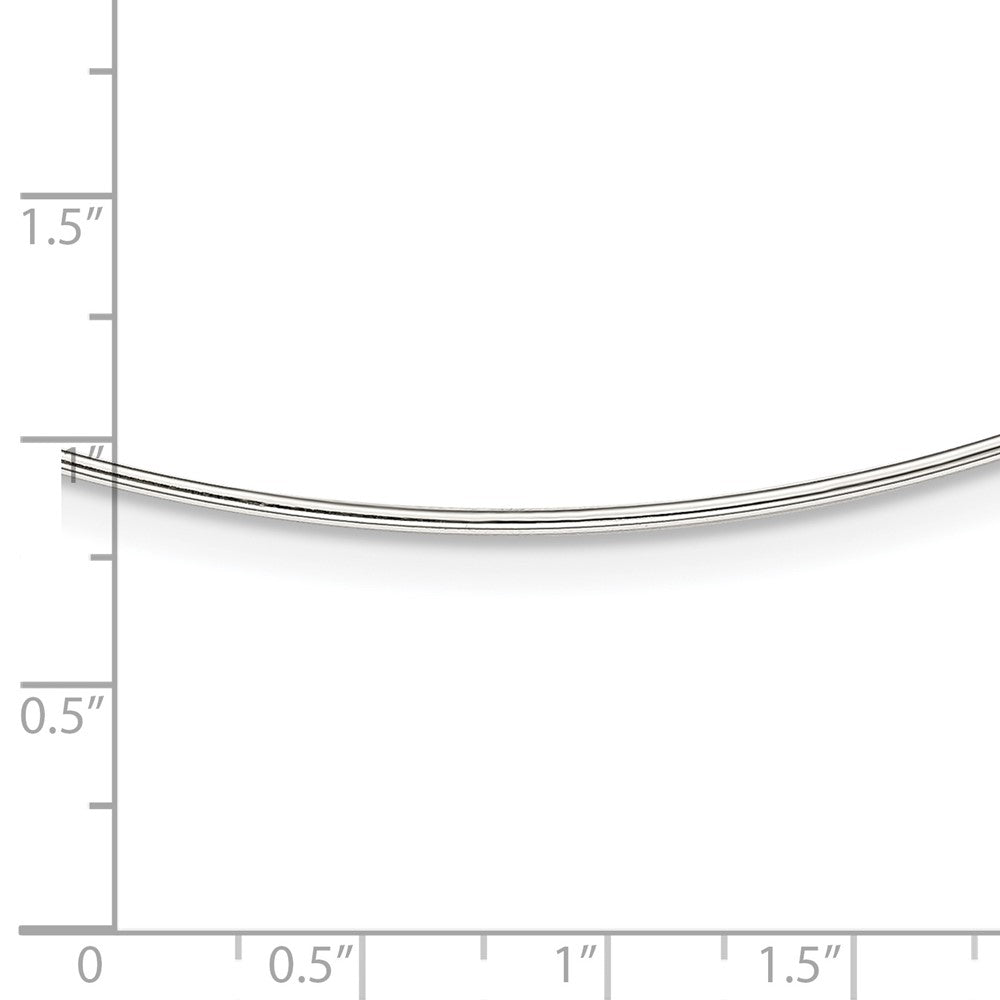 Sterling Silver Solid Polished 1.2mm Neck Wire Necklace 18 Inches