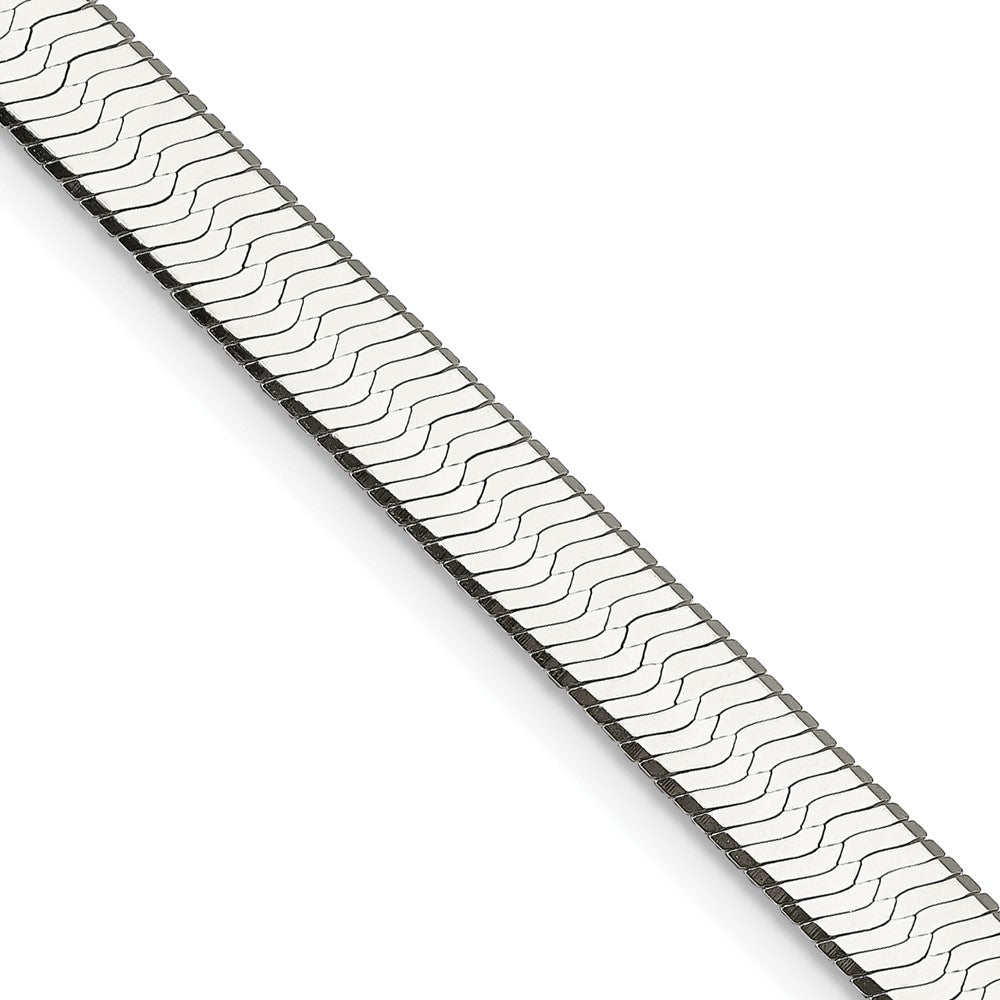 Sterling Silver 7.3mm Magic Herringbone Chain 18 Inches