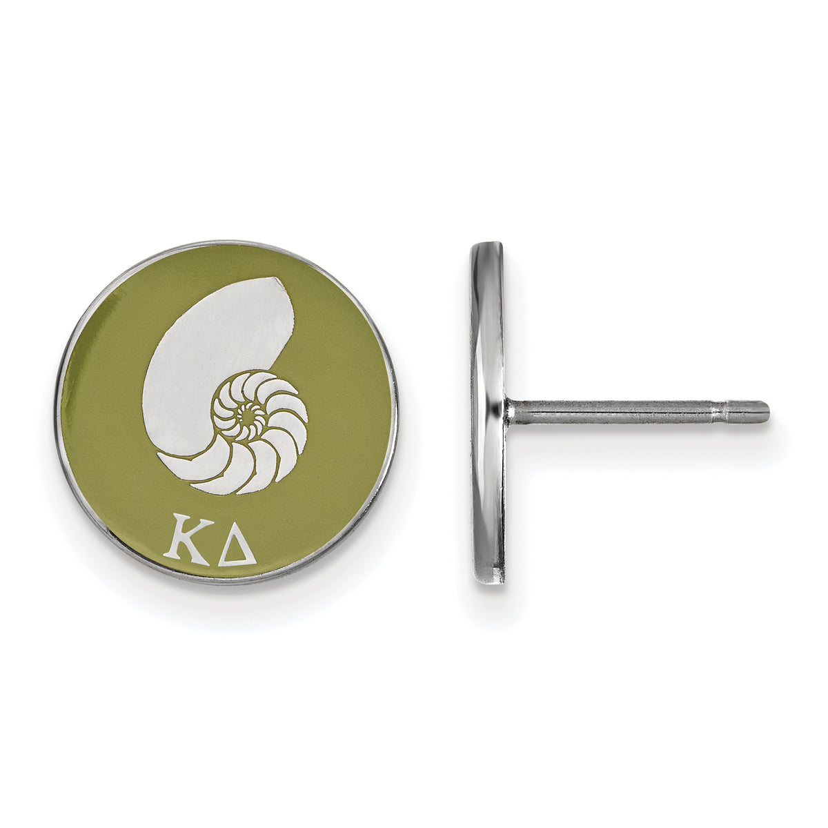 Sterling Silver Official Licensed Greek Sororities Kappa Delta (??) Enameled Post Earrings