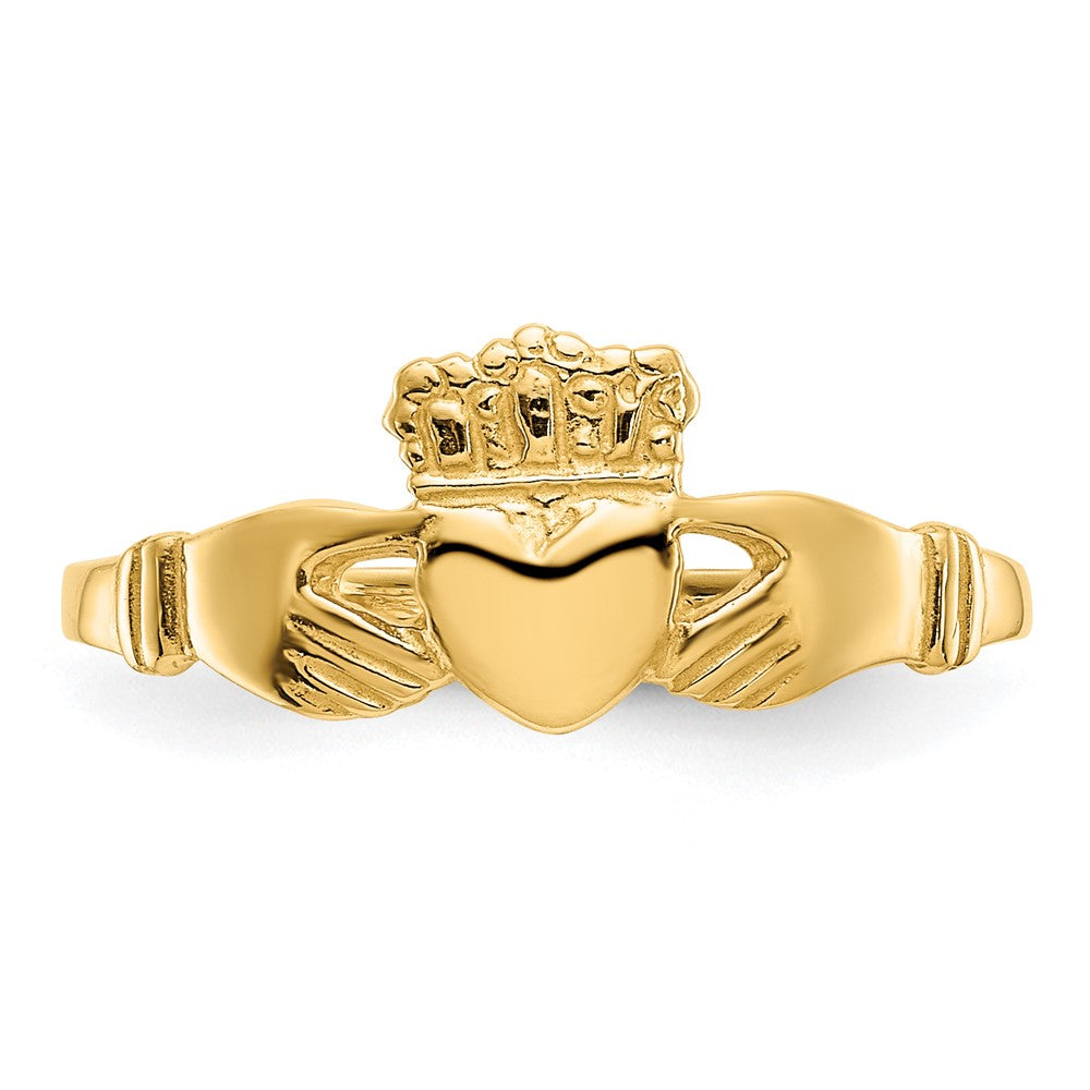 14k Polished Ladies Claddagh Ring Size 6