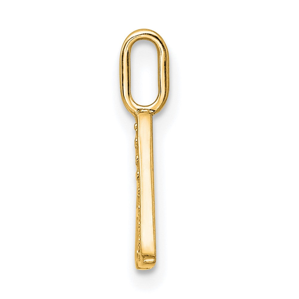 14K Diamond Letter A Initial Pendant