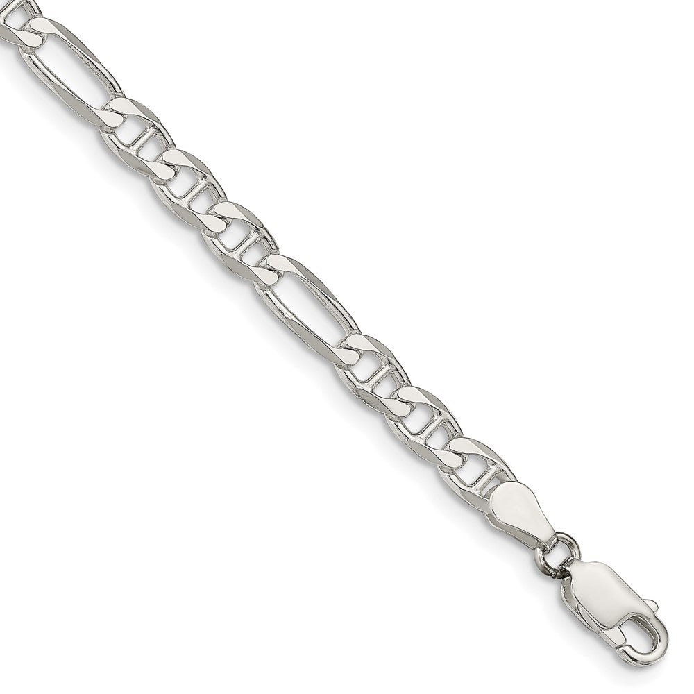 Sterling Silver 4.5mm Figaro Anchor Chain 7 inches