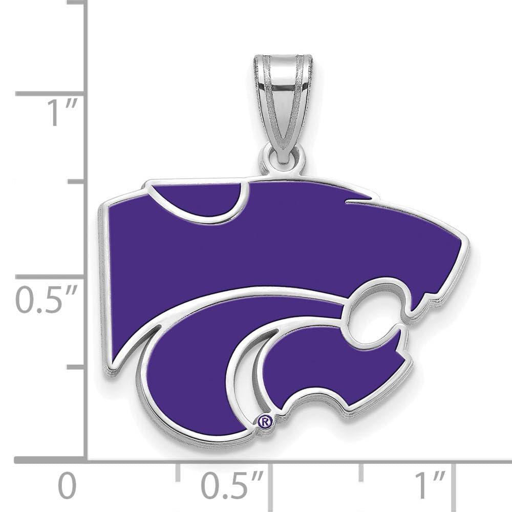 Large (3/4 Inch) Enamel Pendant (Sterling Silver)