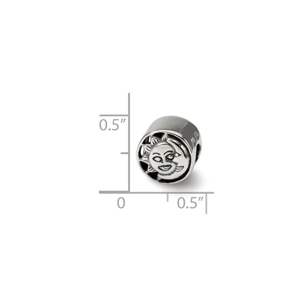 Sterling Silver Reflections Sun/Moon Bead