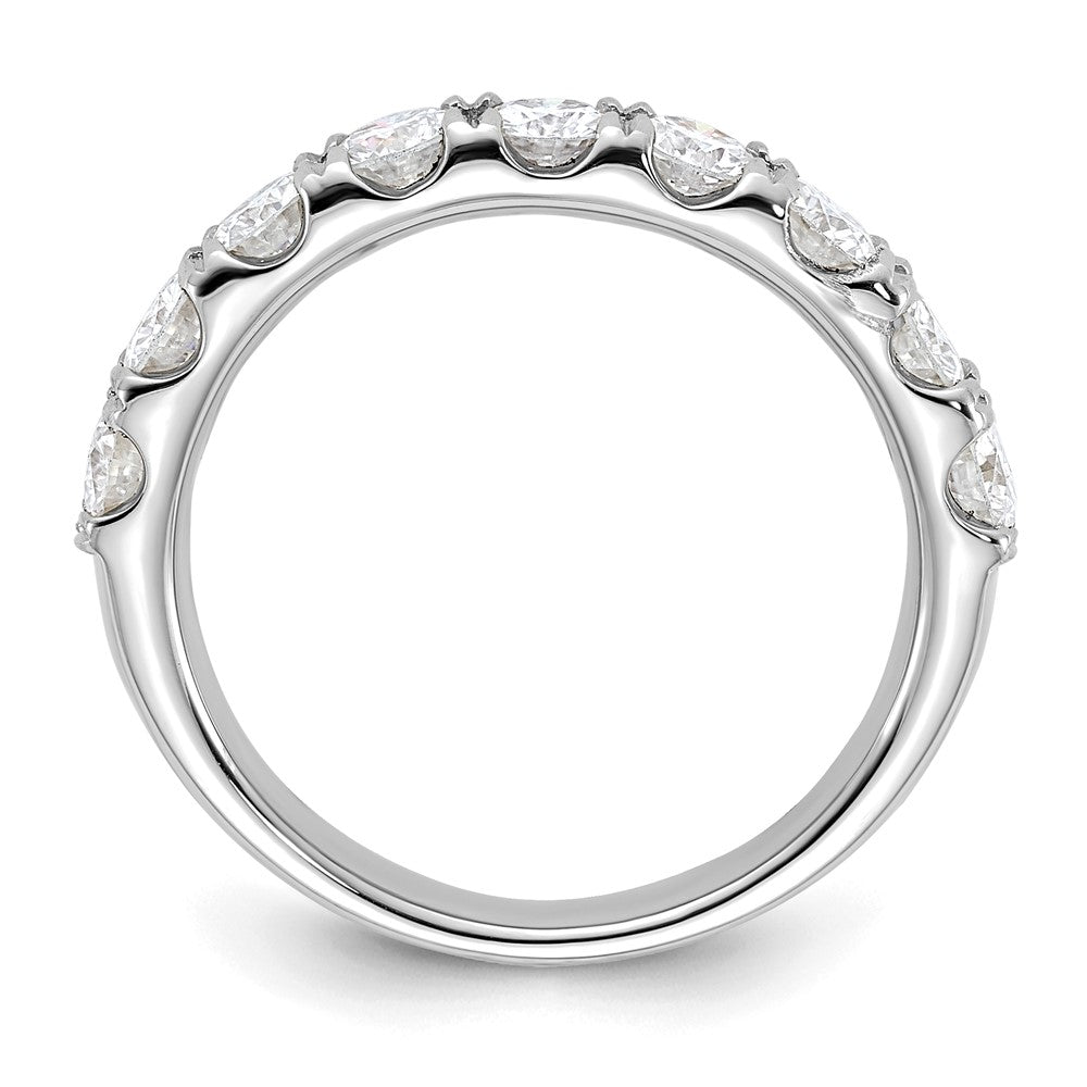 14kw 1.50ct. 9 Stone D E F Pure Light Moissanite Band