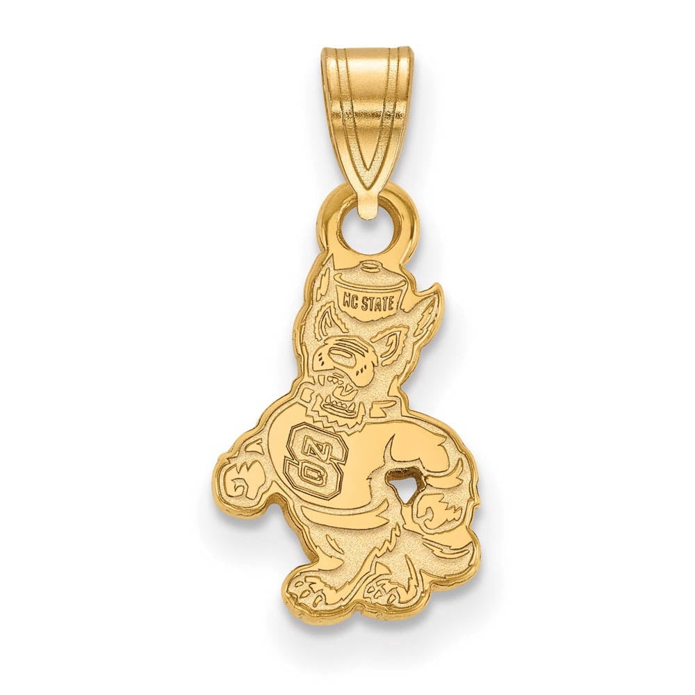 10k Gold LogoArt North Carolina State University Wolf Small Pendant Q1Y060NCS