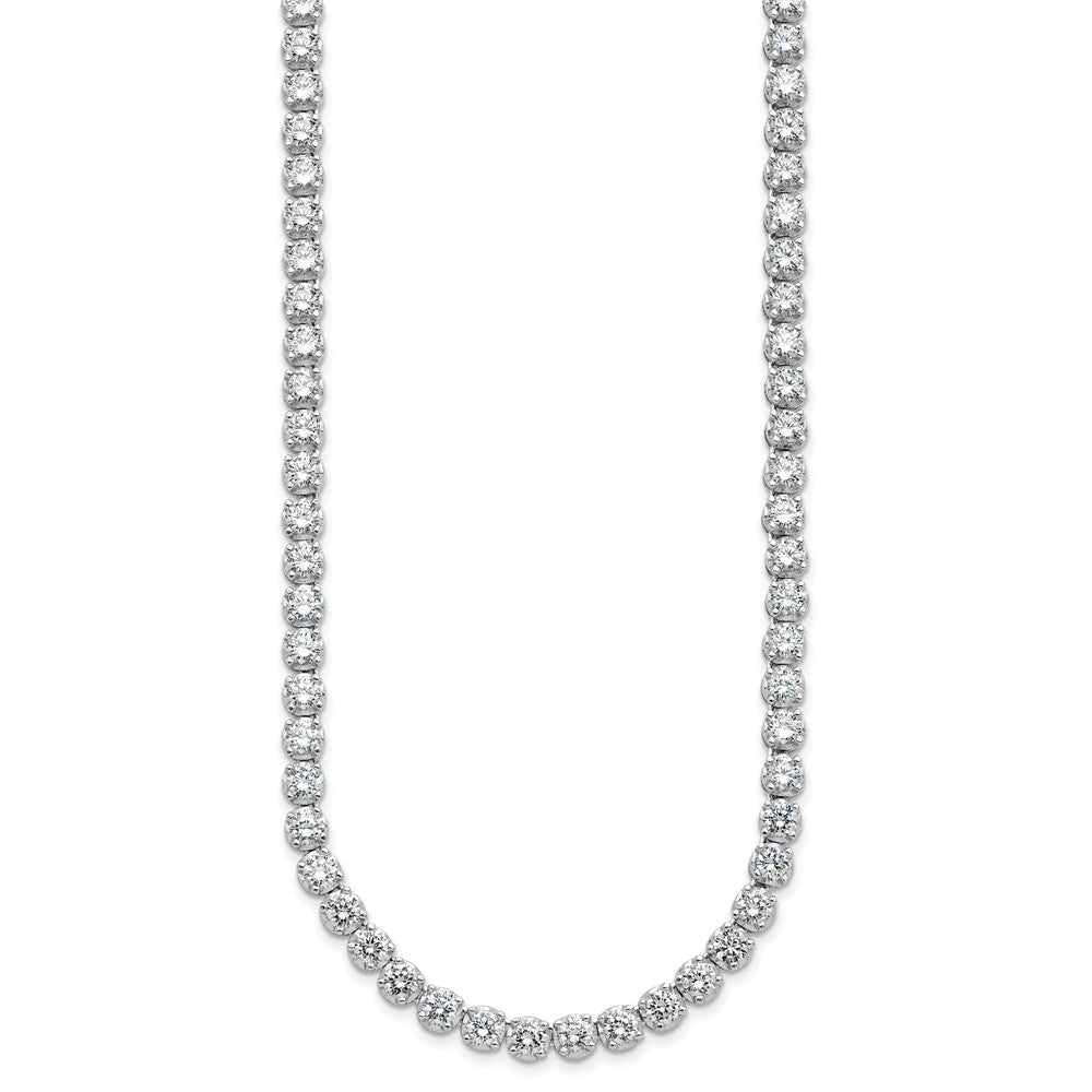 Cheryl M Sterling Silver Rhodium-plated Brilliant-cut CZ 18 Inch Necklace 18 Inches
