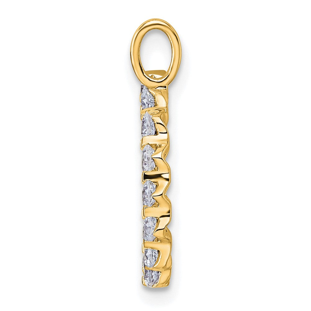 True Origin 14k 1/2 carat Lab Grown Diamond VS DEF Alphabet D Pendant