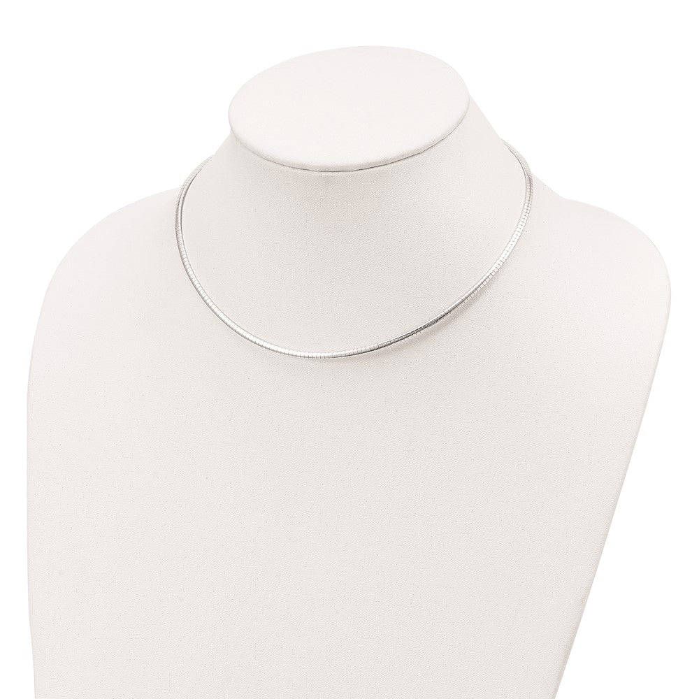 Sterling Silver 2mm w/2 in Ext Cubetto Chain 16 Inches