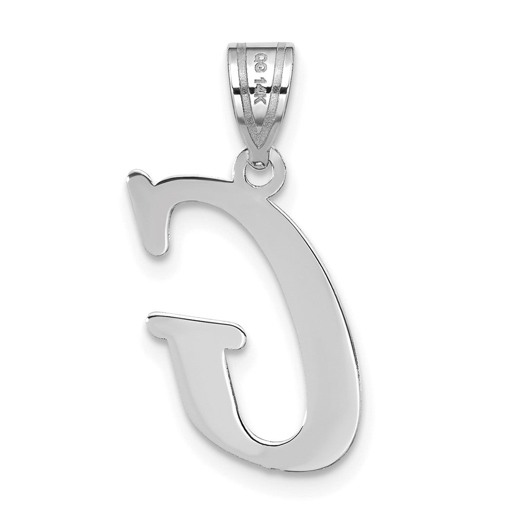 14kw Polished Letter G Initial Pendant
