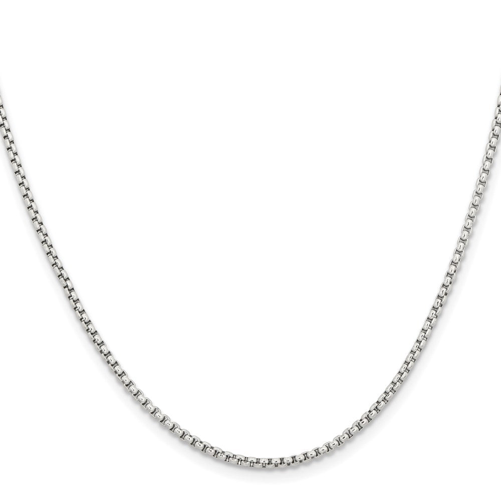 Stainless Steel Polished 2.2mm 16in Rounded Box Chain