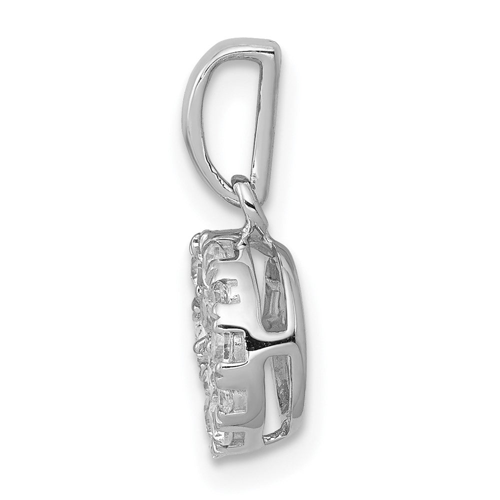 14k White Gold 1/2ct. Diamond Circle Cluster Pendant