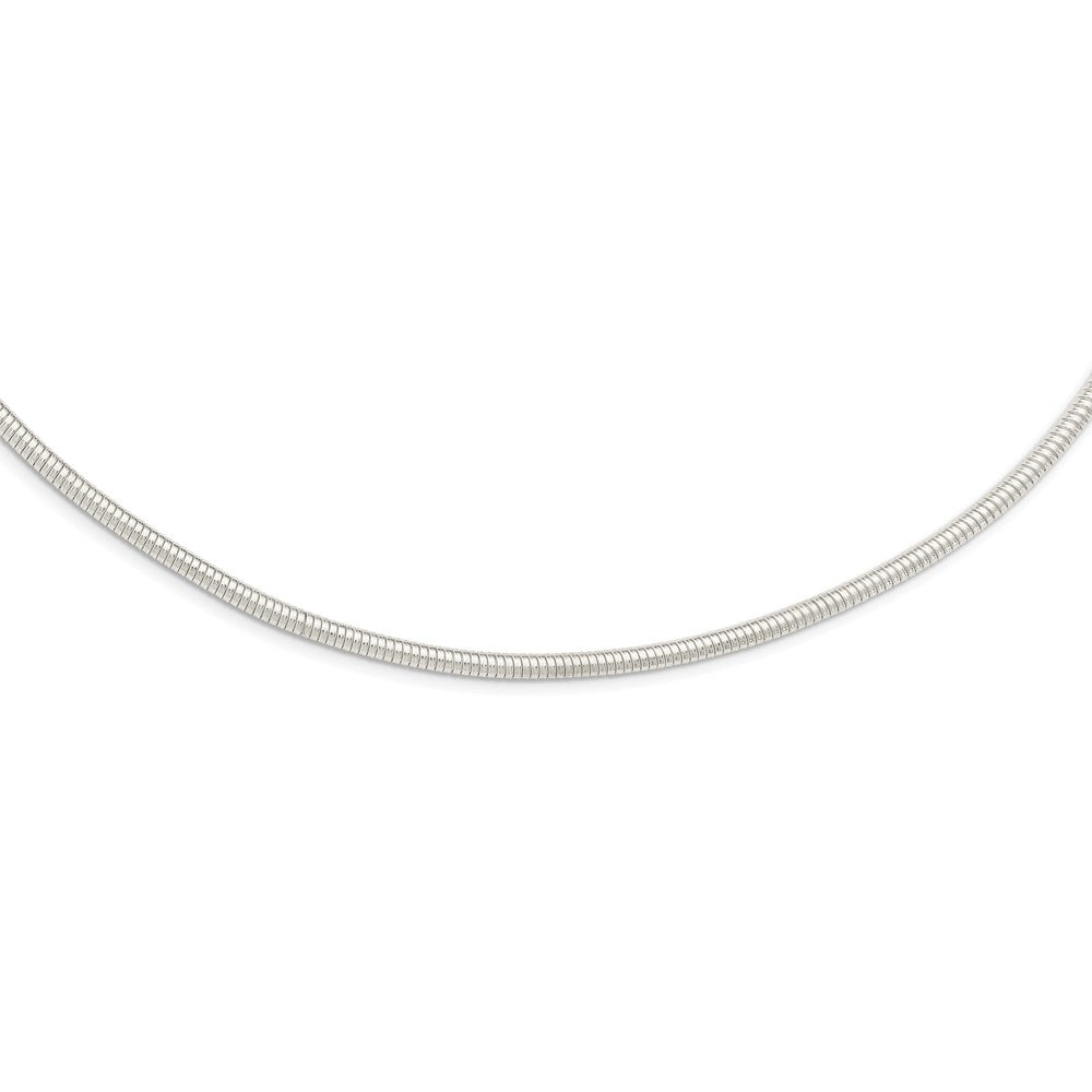 Sterling Silver 4mm Round Cubetto 18in Necklace 18 Inches