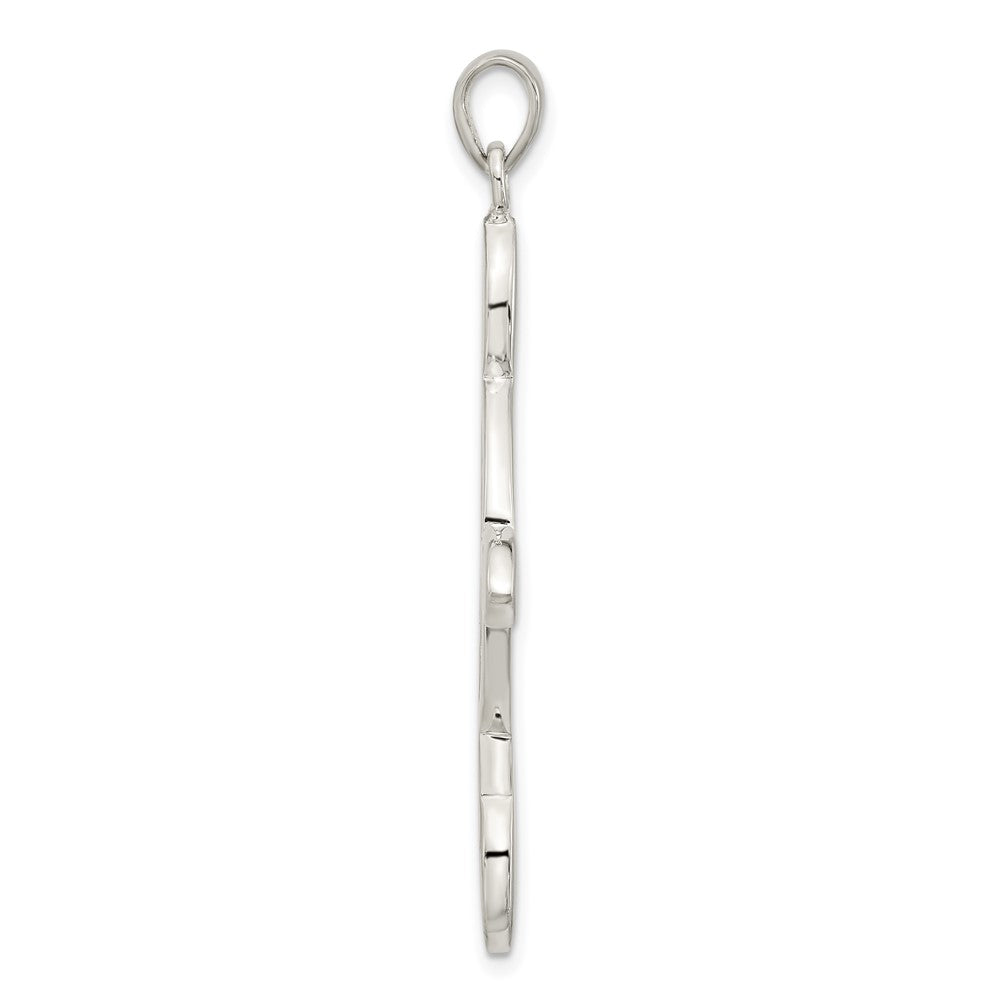 Sterling Silver Mother of Pearl & Enameled Cross Pendant