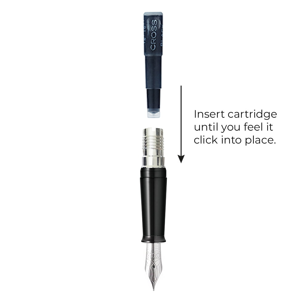 Cross Fountain Pen Ink Cartridge - Black (six per card)