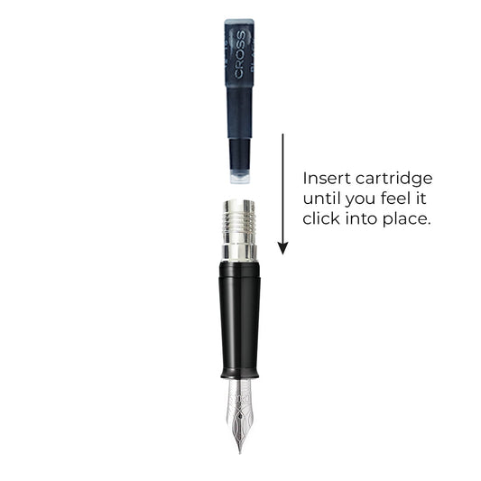 Cross Fountain Pen Ink Cartridge - Black (six per card)