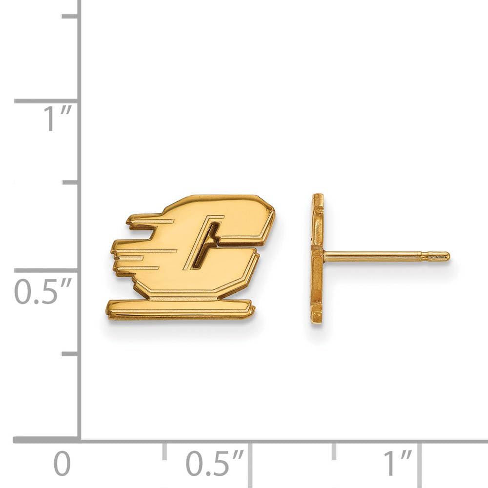Logoart Sterling Silver Gp Central Michigan University Extra Small Post Earrings