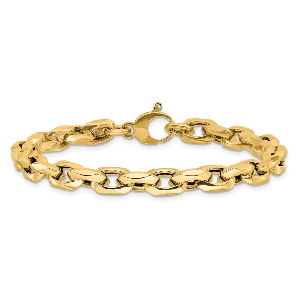 14K Polished Fancy Link Bracelet 7.5  inches