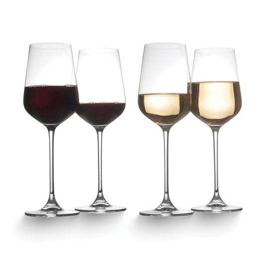 Set of Six Crystal 14.5 ounce Gift Boxed Chardonay Wine Glasses
