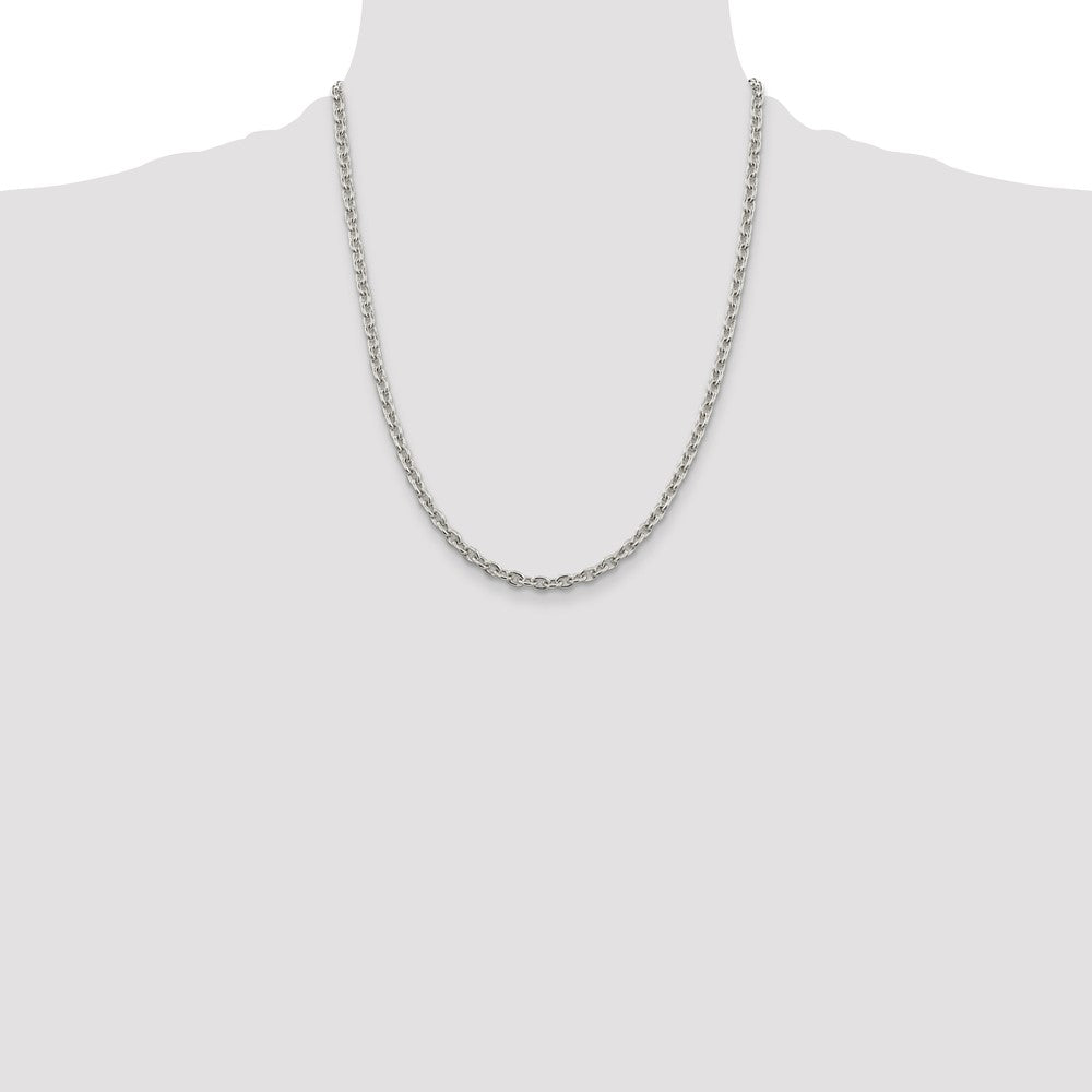 Sterling Silver 4.5mm Cable Chain 22 Inches