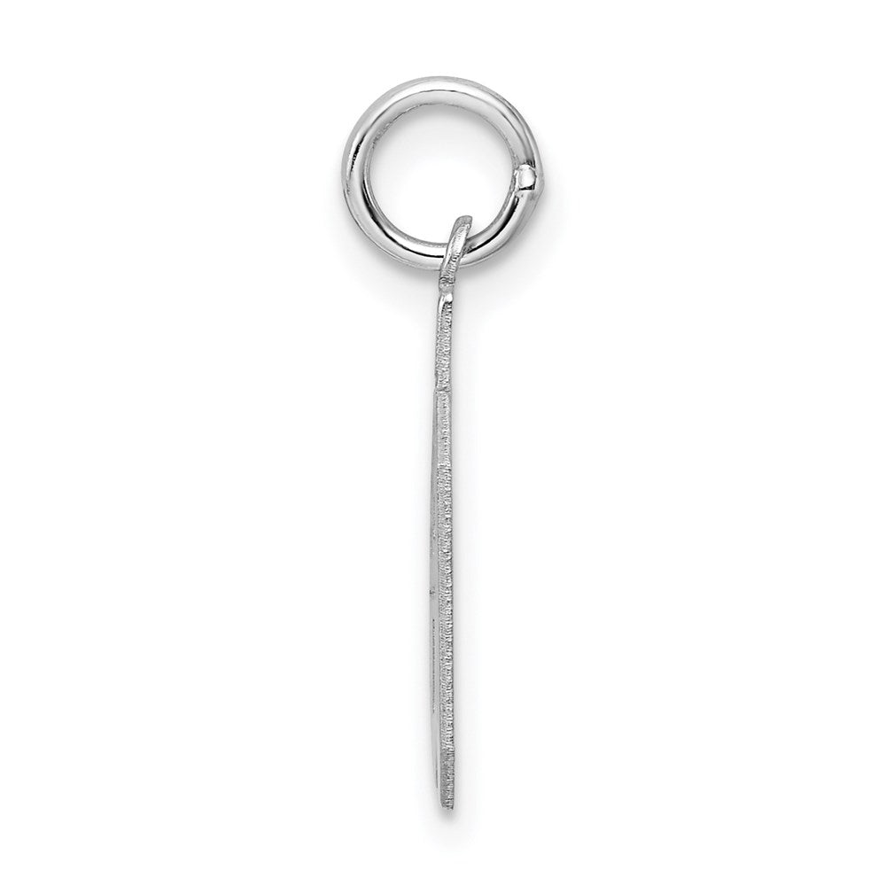 Sterling Silver/Rhodium-plated Polished Number 60 Charm