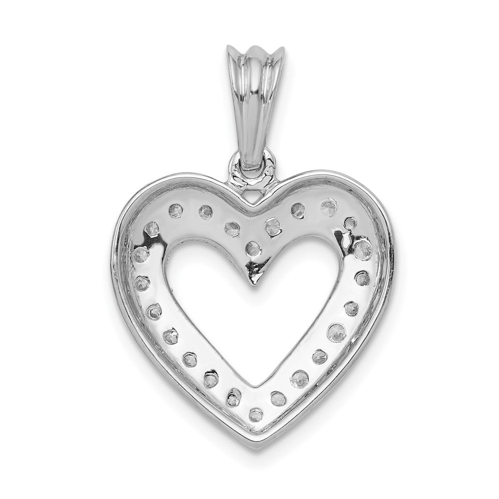 14k White Gold 1/3 carat Lab Grown Diamond VS/SI+ G+ Heart Pendant