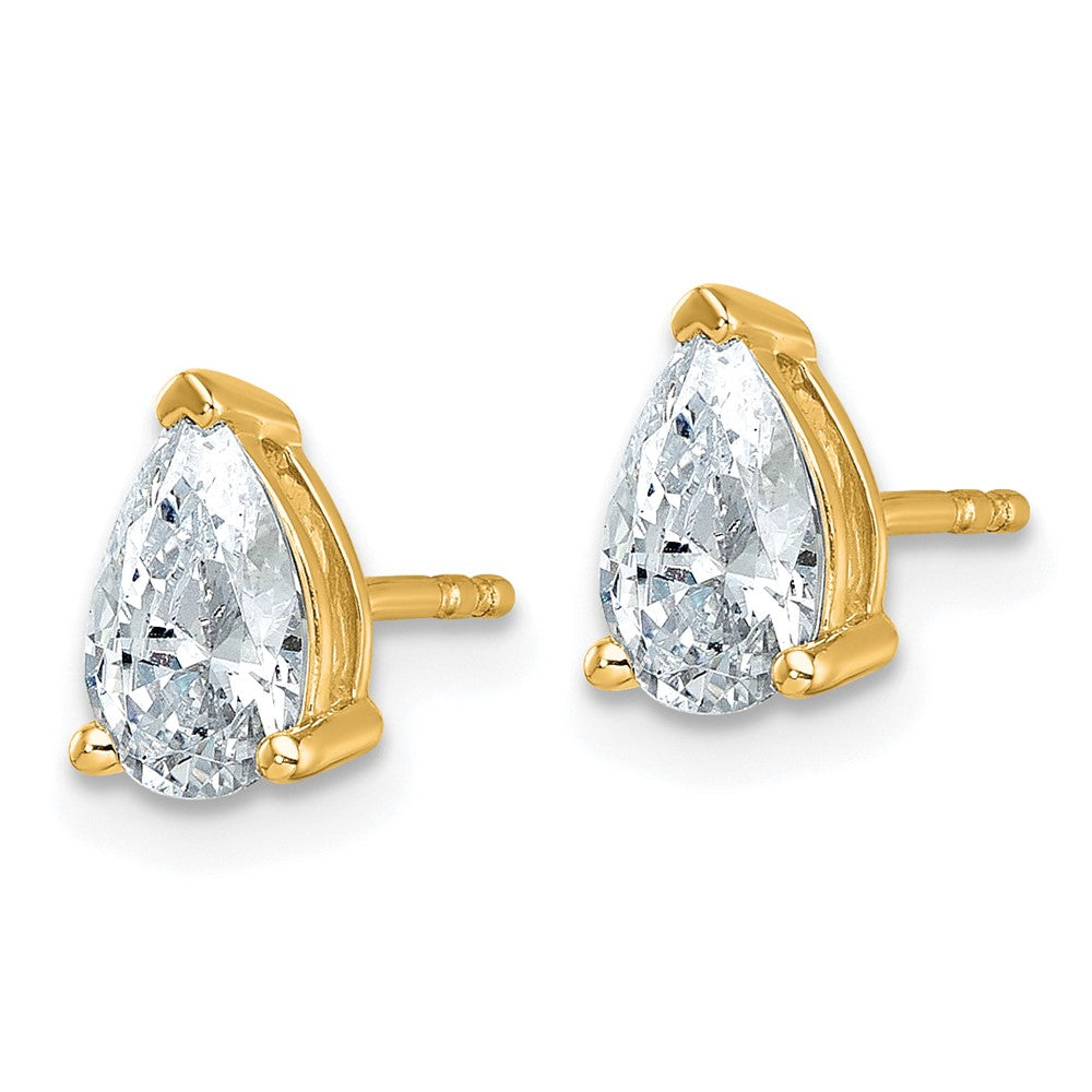 14ky Pear 7x5mm Post Earring Mountings