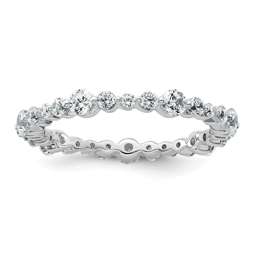 True Origin 14k White Gold 1 carat VS D E F Size 7 Eternity Band