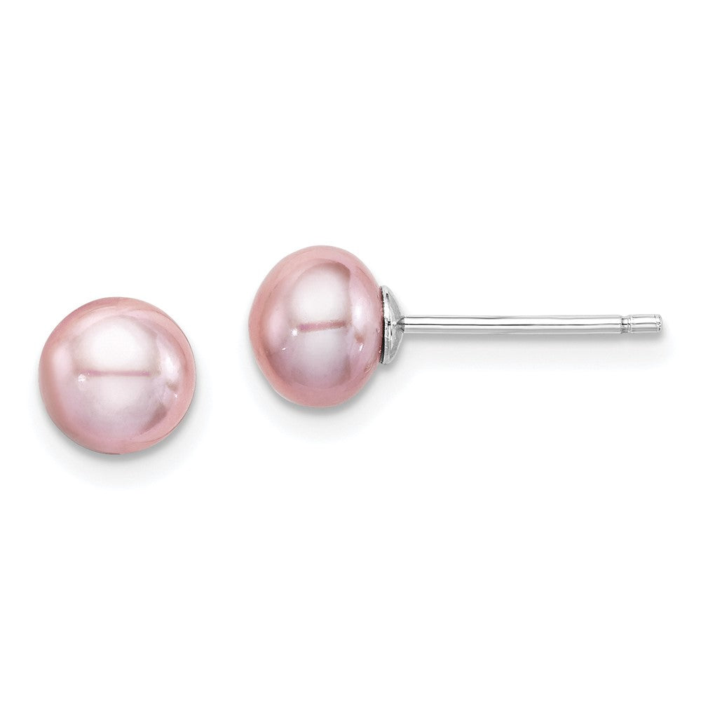 Majestik Sterling Silver Rhodium-plated 10-11mm Brown Imitation Shell Pearl Leverback Dangle Earrings