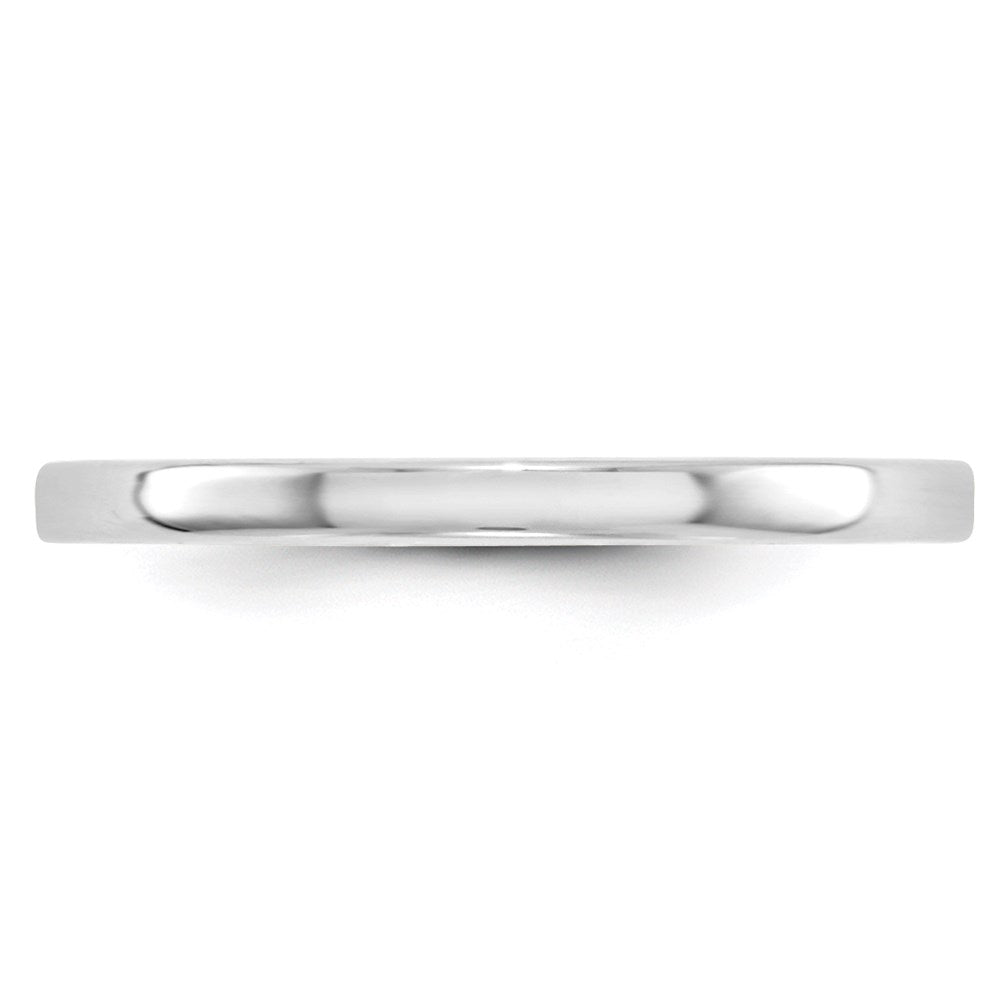 10k White Gold 2mm Lightweight Flat Wedding Band Size 5.5