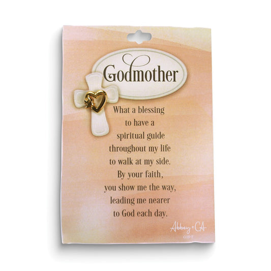 24k Gold-plated Godmother Pin on Card