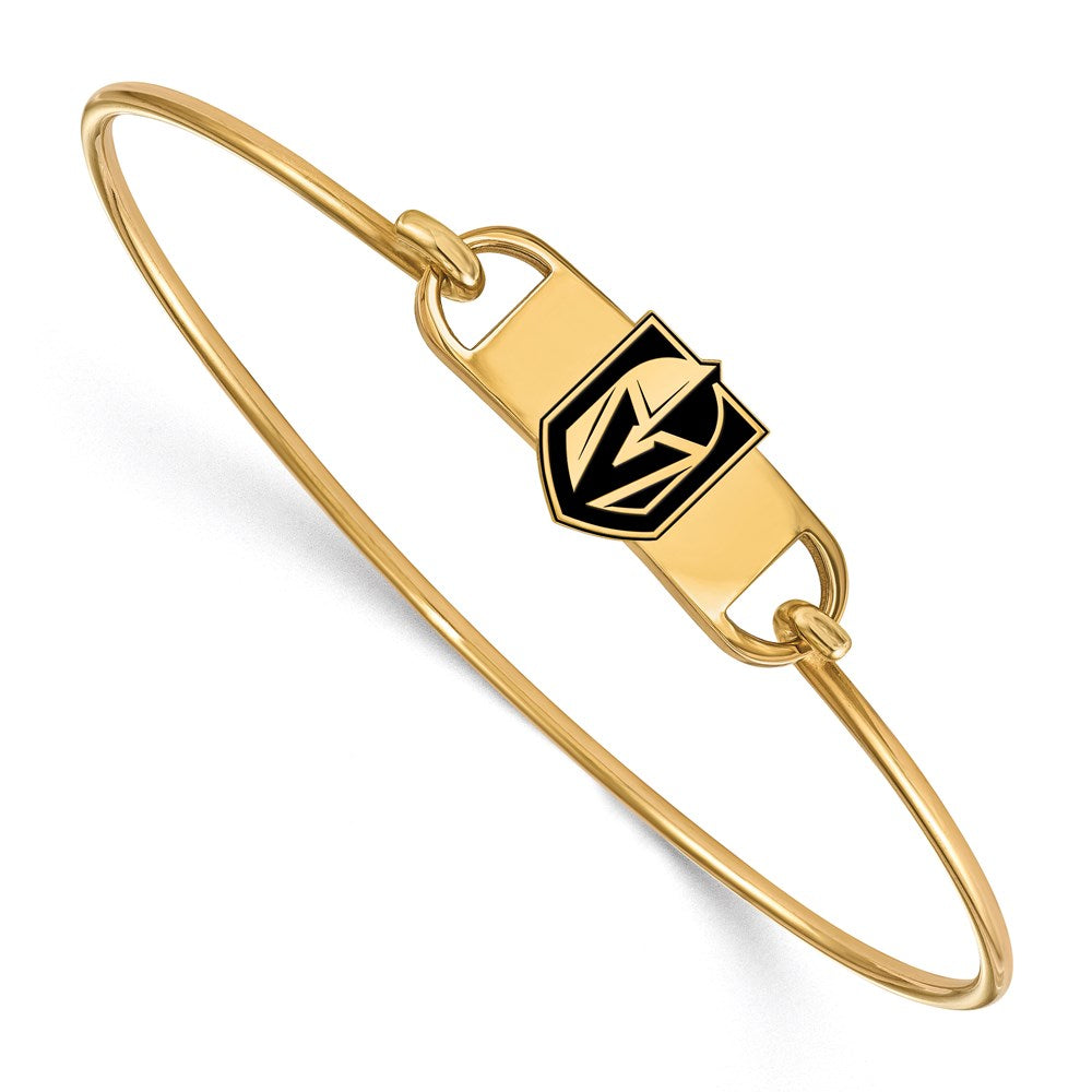 GP Sterling Silver Vegas Golden Knights Small Ctr Wire Bangle w/epoxy