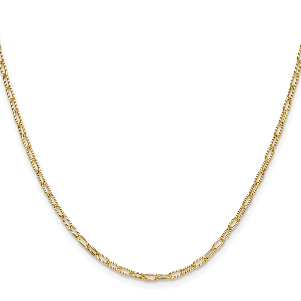 14k 2.2mm Semi-Solid Beveled D/C Paperclip Chain