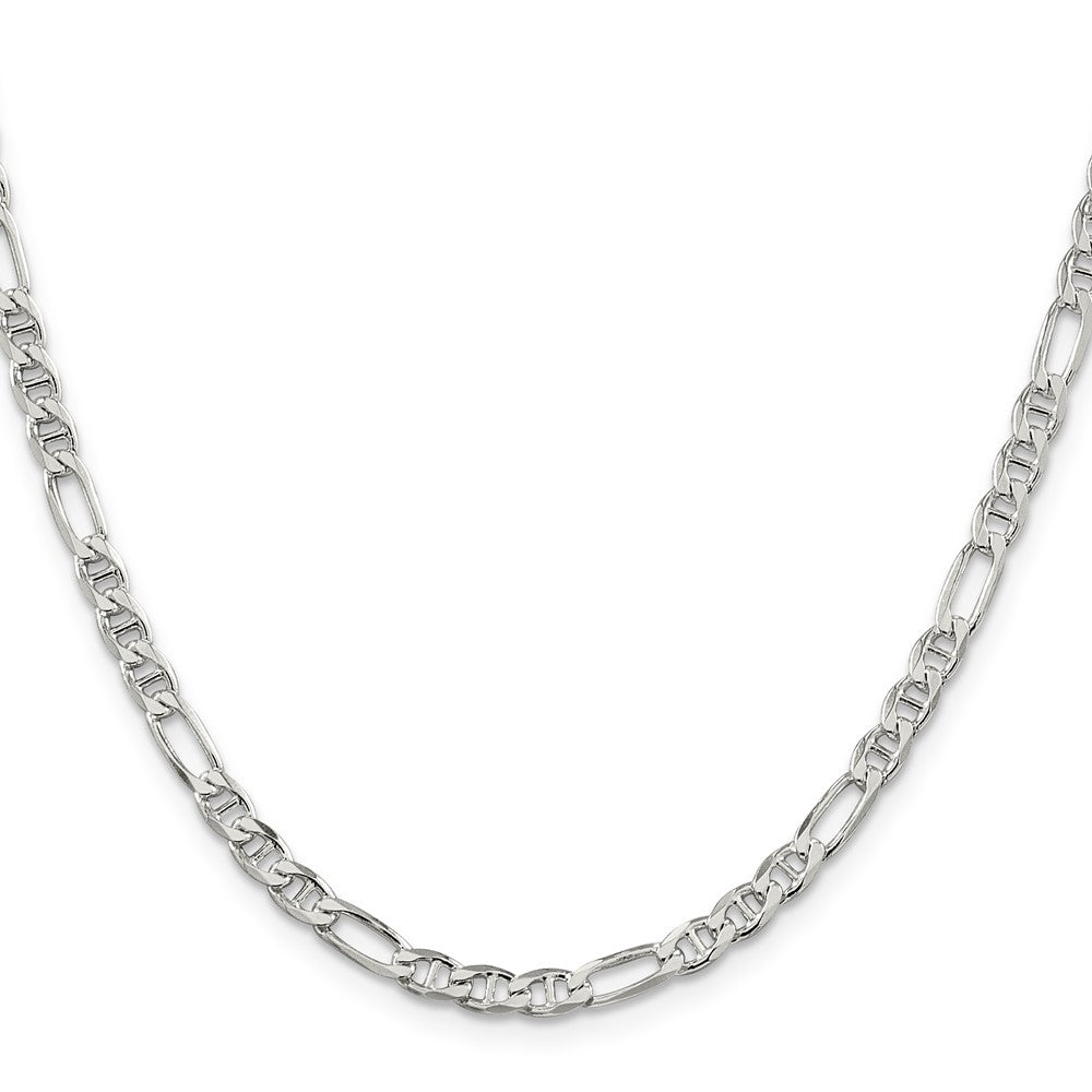 Sterling Silver 3.75mm Figaro Anchor Chain 18 Inches