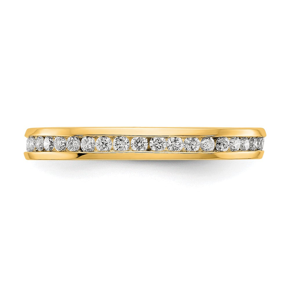 14k 1/2 carat Lab Grown Diamond VS/SI+ G+ Channel Set Size 7 Eternity Band
