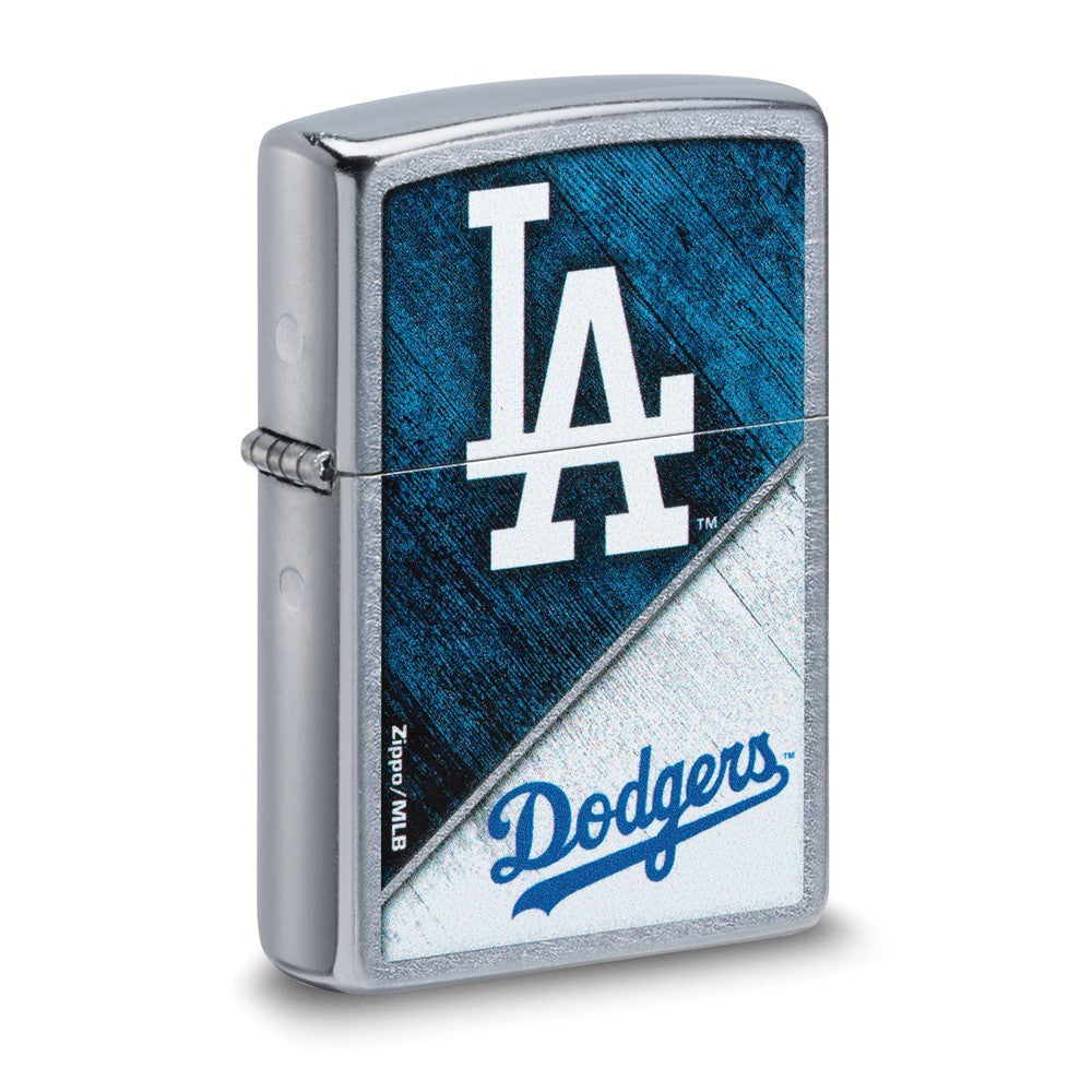 Zippo Street Chrome Los Angeles Dodgers Color Image MLB Lighter