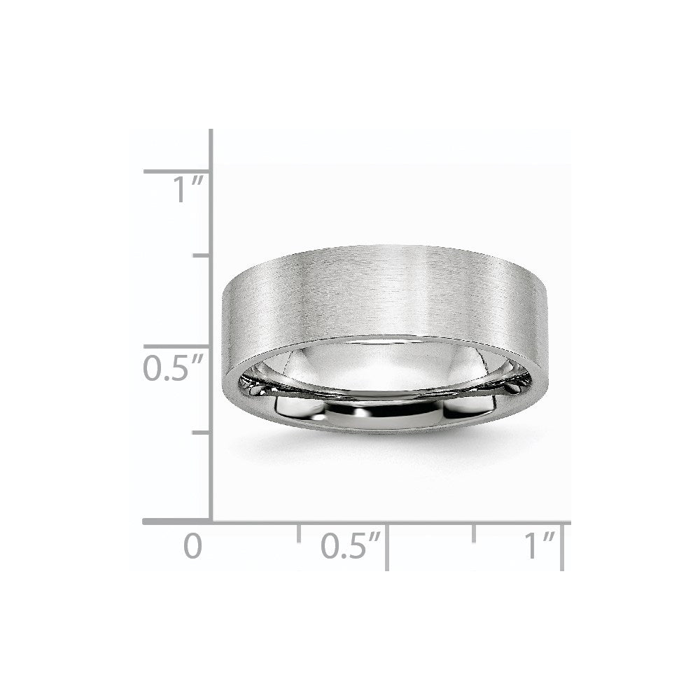 Cobalt Flat Satin 7mm Band Size - 10.5