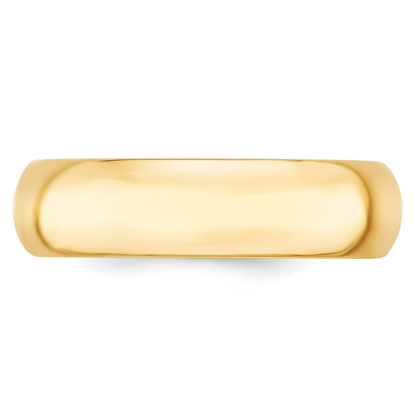 10k Yellow Gold 6mm Standard Weight Comfort Fit Wedding Band Size 8