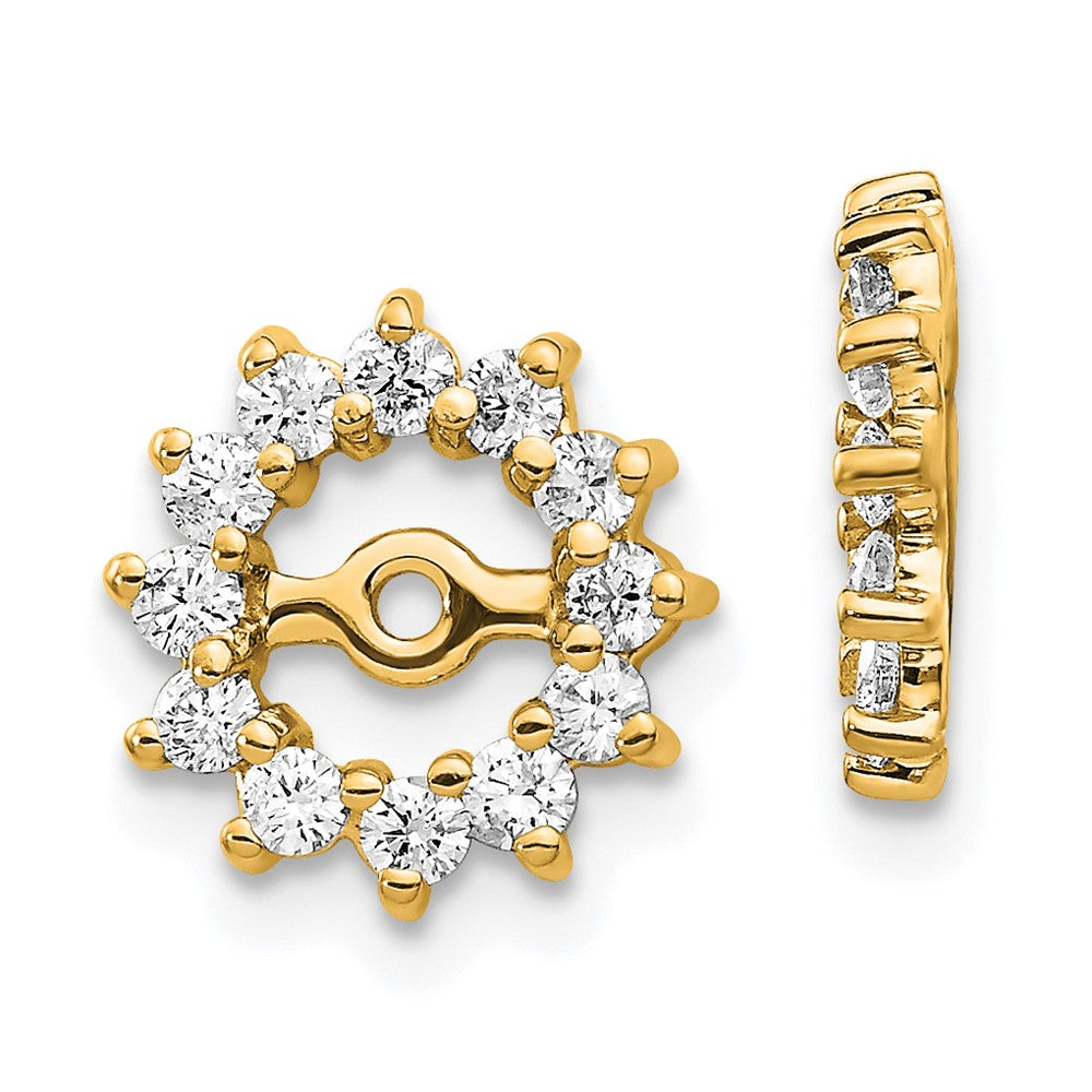 14K Gold Fancy Diamond Earring Jacket Mountings